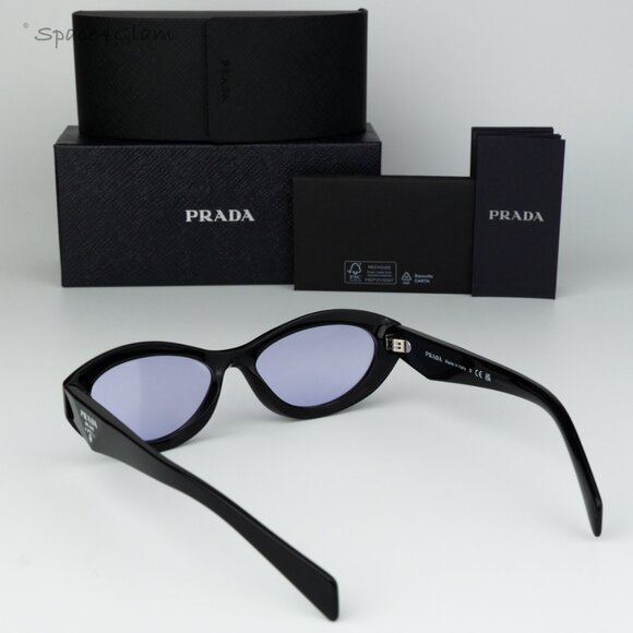 BRAND NEW Prada PR26ZS 16K40J Black Violet Oval Women Sunglasses PR 26ZS main image 6